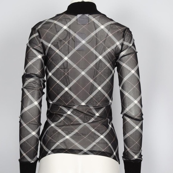 Courreges Mesh Plaid Turtleneck XS/Size 1 - Picture 2 of 7